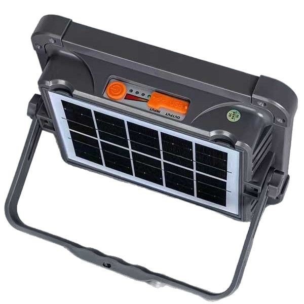 2024 nueva luz solar plegable para camping al aire libre, puesto, banco de energía móvil, iluminación portátil