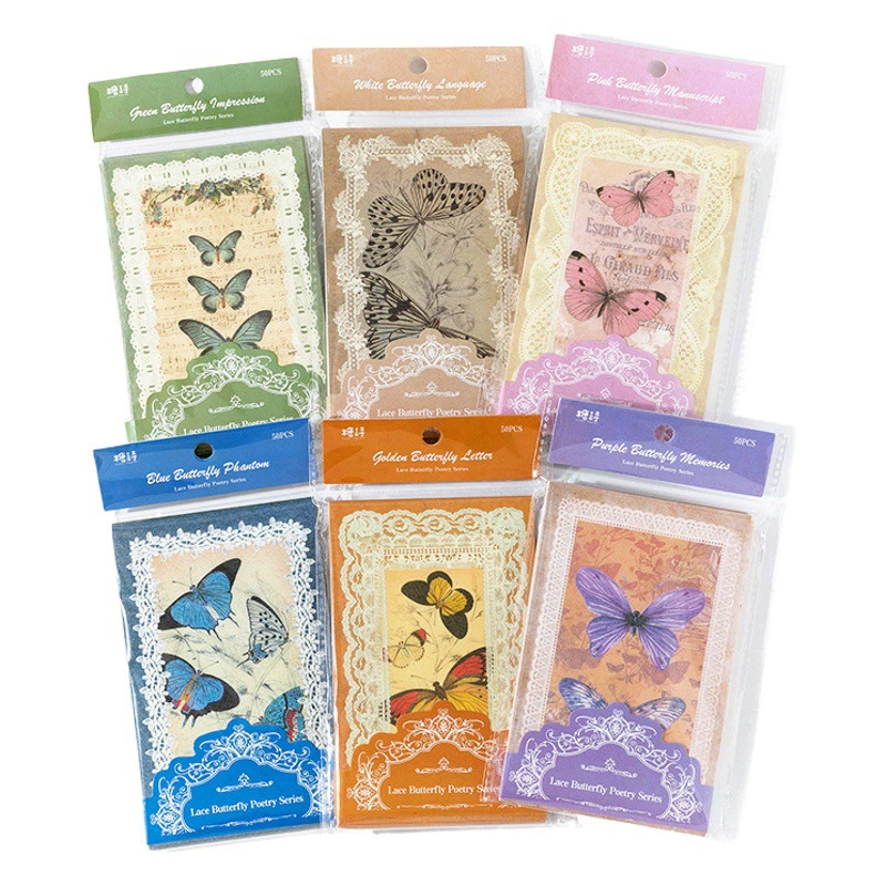 Сахарная поэзия кружева бабочка поэзия серия Материал Бумага литература Ретро граница DIY ручной счет База Украшение коллаж 6