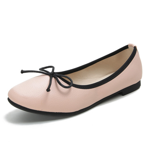Su Yinyin's same style~soft~small fragrant bow square toe shallow mouth ballet flats for women