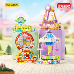 未及积木樱桃小丸子乐园街景拼装玩具摆件女生生日礼物