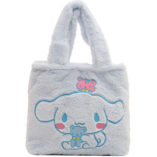 Cartoon Student Bag Girl New Storage Kidsren's Cute Handbag Large Capacity Girl Plush Shoulder