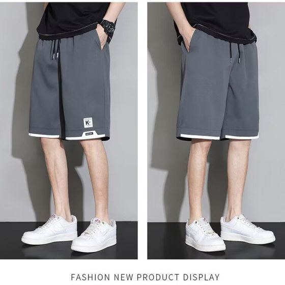 Ice Silk Shorts Men's Summer 2025 New Quick-drying Overalls Five-point Large Pants Loose Casual Sports Casual Pants