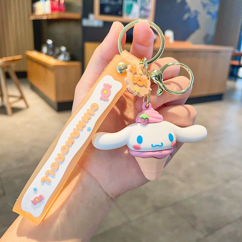 Кулон на брелке (Sanrio) Набор милых силиконовых подвесок — мягкие резиновые талисманчики, подарок на день рождения, различные персонажи