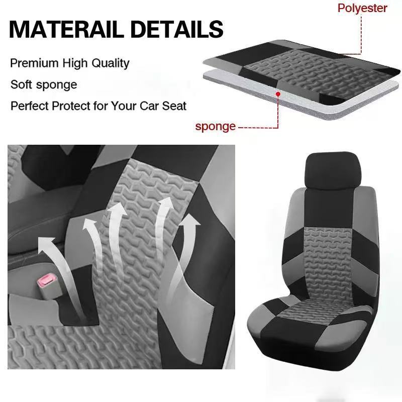 Source Factory Cross-Border Hot-Selling Crescent Embossed All-Season Universal Car Seat Covers Amazon Temu Mexico