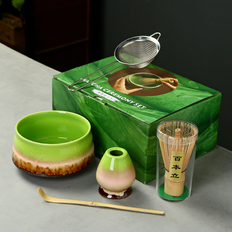 抹茶茶碗日本式抹茶宋代点茶道具陶磁器茶碗カップミキサー抹茶ブラシ茶コップセット|undefined