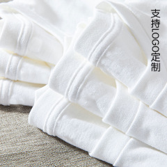 工場直発250g重ポンド純綿長袖tシャツ女性男女同種純色白色丸襟百合底シャツ