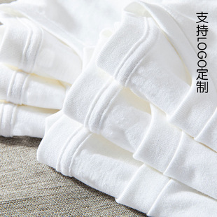 Factory straight hair 250g heavy pure cotton long-sleeved T-shirt for women, men and women the same solid color white round neck versatile base shirt