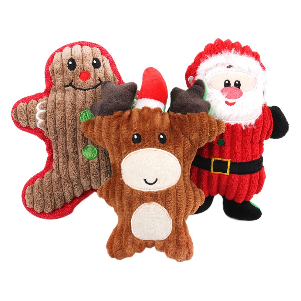 Suministros para mascotas Amazon nuevo juguete para mascotas de Navidad sonando juguete para mascotas de peluche juguete para perros resistente a los mordiscos
