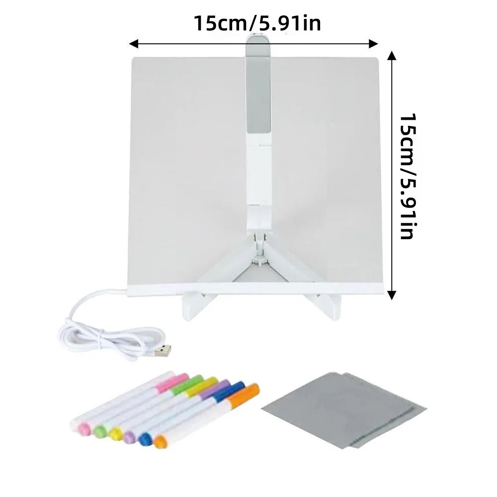 Explosiones transfronterizas diy niños tablero de pintura luminoso borrable graffiti acrílico transparente tablero fluorescente juguete de dibujo inteligente