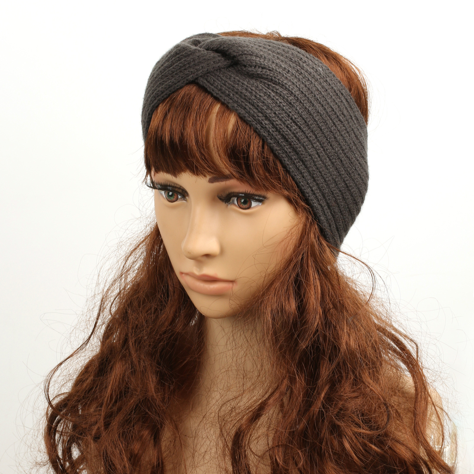 Accessoires pour cheveux tricotés en velours, bandeaux en laine épaisse pour protection contre la chaleur et le froid, bandeaux de sport, protège-oreilles, bandeaux croisés pour femmes_voghion.com