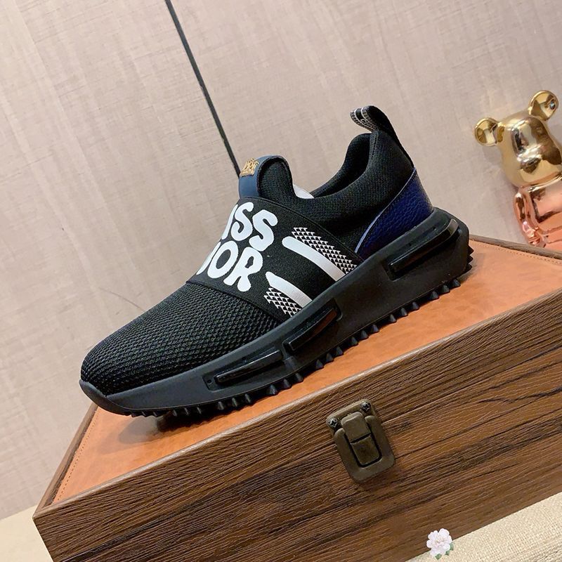 Original Brand New Boss Stylish High-End Men's Mesh Sports Casual Shoes, Breathable, Versatile, Comfortable, and Super Suitable for Running