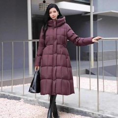2025新款羽绒服女韩版长款收腰显瘦连帽时尚加厚冬季斗篷外套潮