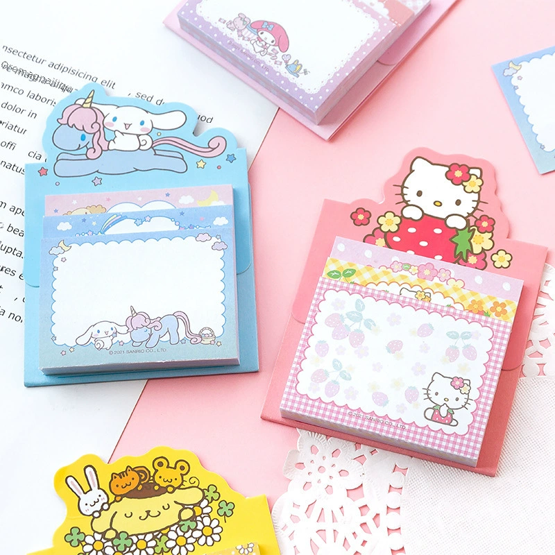 Sanrio трехслойная подписанная группа Curomi первоклассная школьная группа подписанная бумажная заметка удобно для оптовой торговли