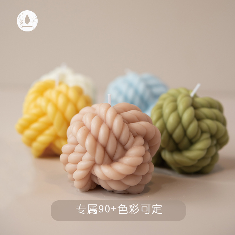 Venta caliente transfronteriza, forma de cuerda, decoración de velas de aromaterapia, diseño para el hogar, venta al por mayor, estilo caliente hecho a mano