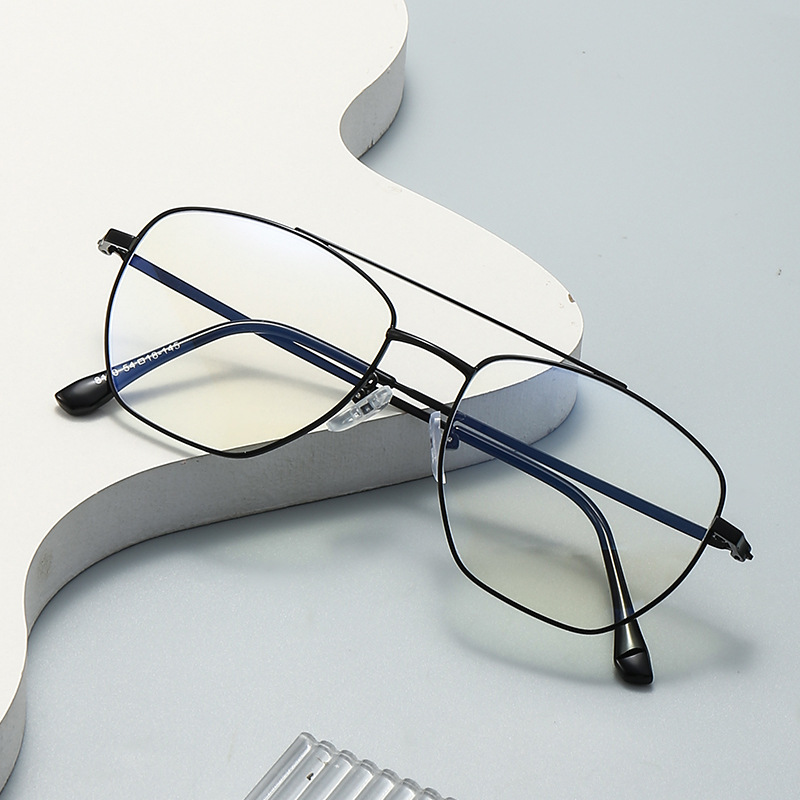 时尚超轻金属眼镜框架男款商务可配近视眼睛防蓝光电脑护目镜批发