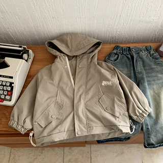 儿童春装冲锋衣外套2025新款宝宝衣服男童春秋款帅气夹克小童装潮