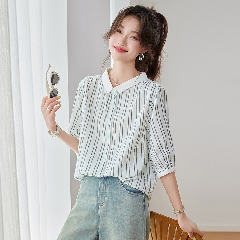 Summer thin cotton comfortable breathable shirt for leisure