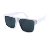 Trend lens, fashionable black glasses solar-powered, square sunglasses