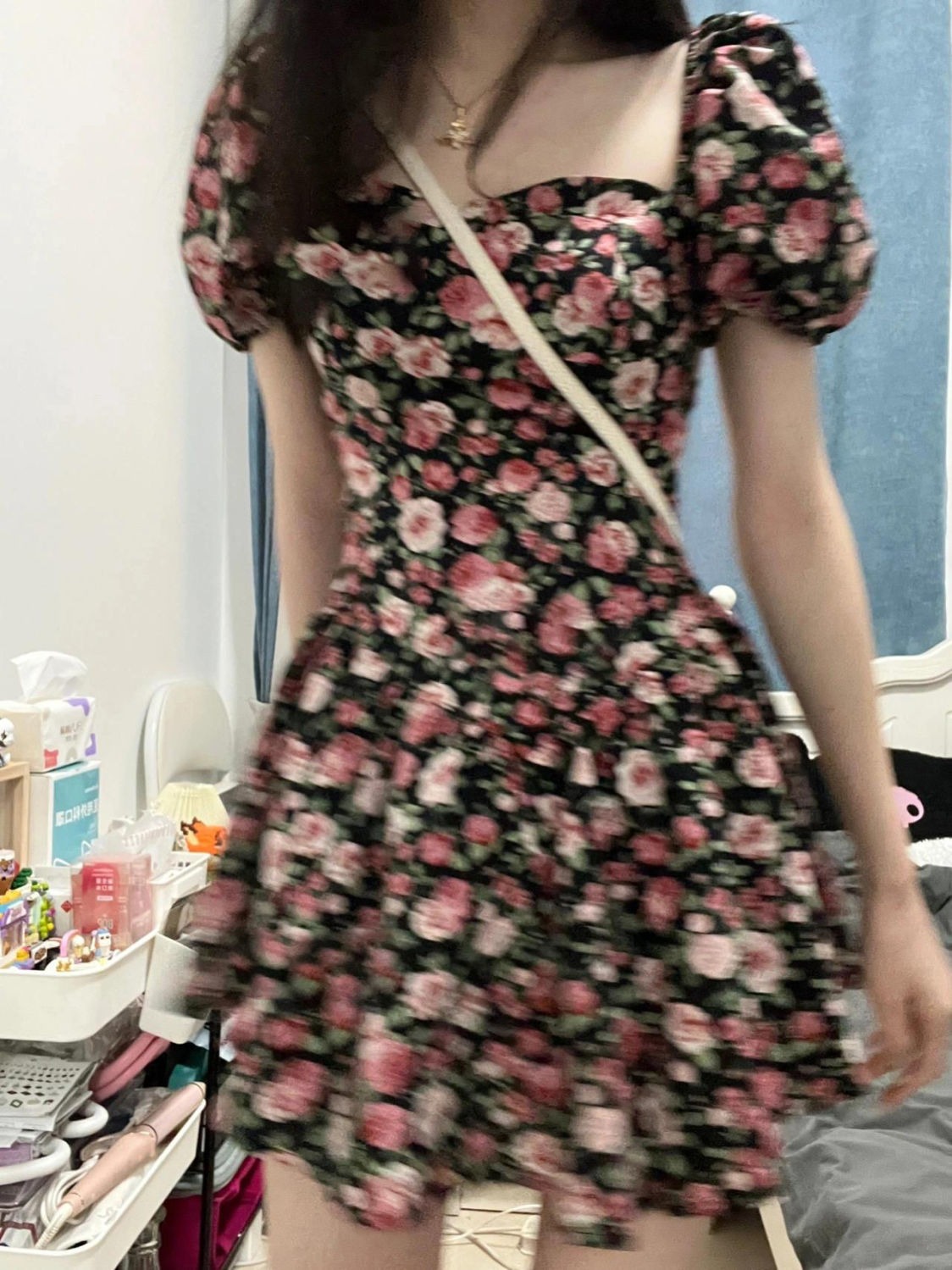 Floral Chiffon Dress Image 5