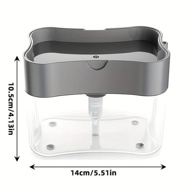 Dispensador de detergente para lavar platos, cepillo para limpiar ollas, dispensador de líquido estilo cocina, estropajo, cepillo para lavar platos, dispensador de jabón para ollas, cocina.