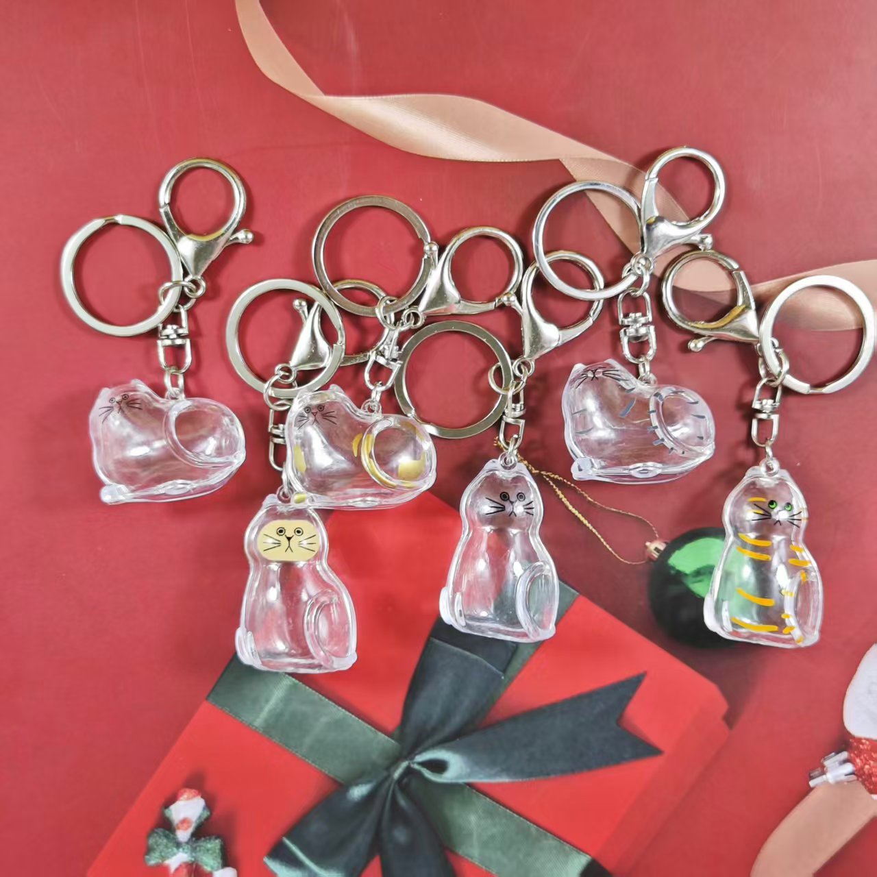 Caja de Almacenamiento Transparente para Pelo de Gato, Popular Transfronterizo, Cápsula para Guardar Pelo de Gato, Bolsa Conmemorativa, Llavero, Colgante para el Cuidado del Gato