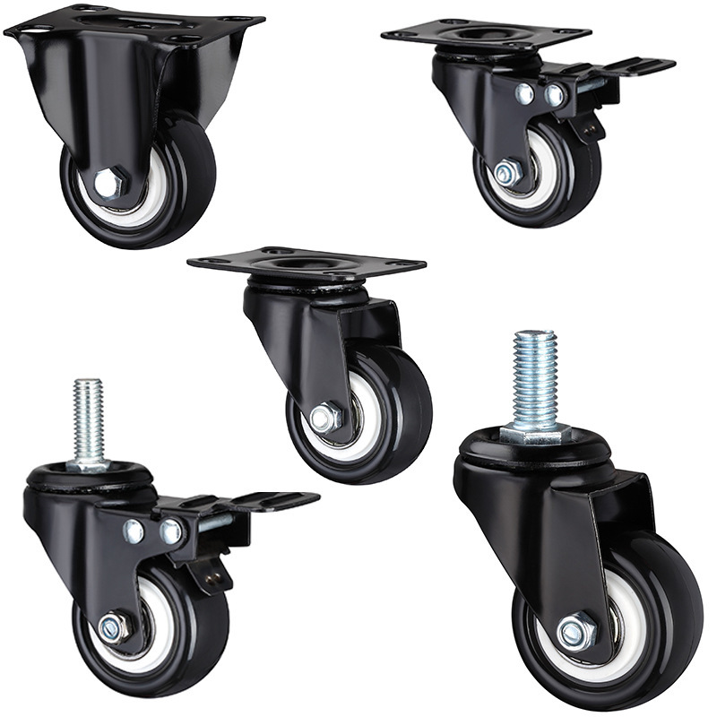 Golden Diamond Wheel 1.5inch 2inch Pvc Wheel Trailer Wheel Flower Stand Mobile Furniture Wheel Caster Wheel Silent Universal Wheel