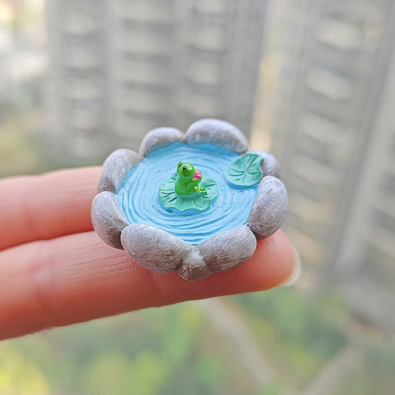 模擬ミニプール池樹脂装飾品マイクロ風景シーン造園アクセサリー手作り素材水槽装飾|undefined