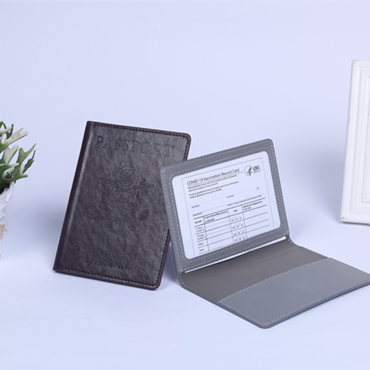 En stock envío gratuito cubierta de pasaporte americano multi-funcional bolsa de pasaporte cubierta de la Tarjeta de pasaporte caja de cuero de almacenamiento integrado pasaporte