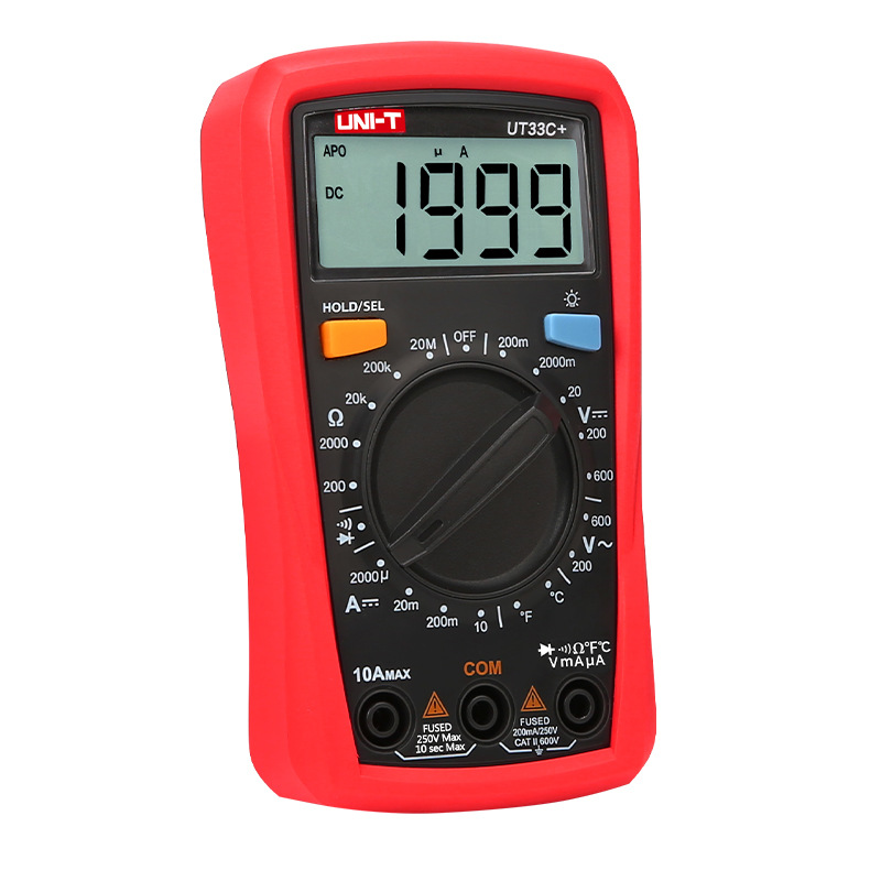 UT33C+交直流小型数显万用表自动量程背光万用表优利德UNI-T淄博
