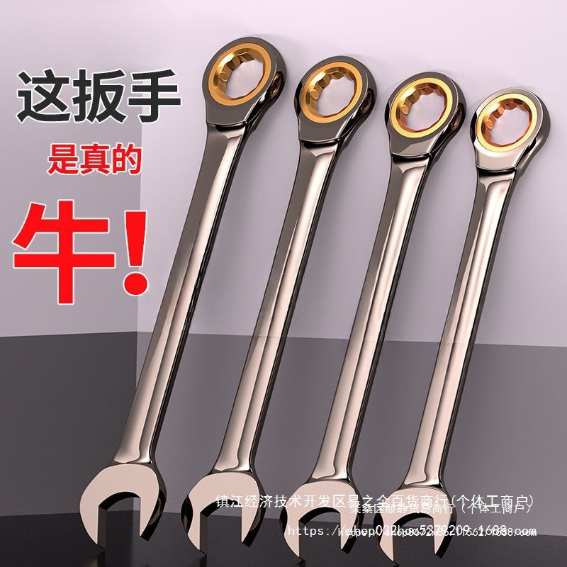 德力西快速棘轮扳手两用开口金轮梅花呆扳手汽车汽修五金工具