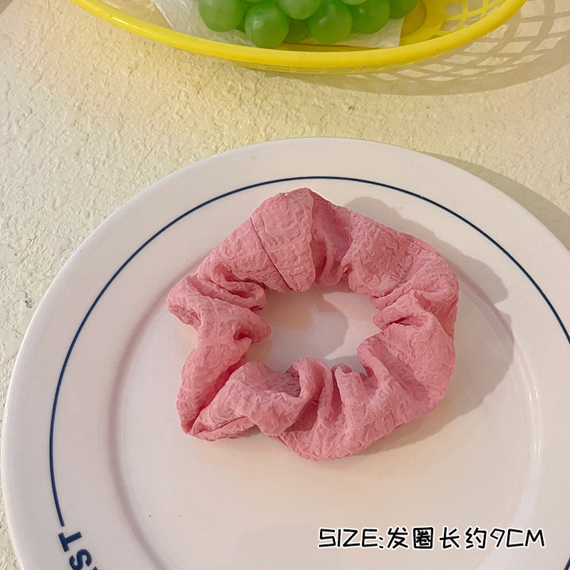 可爱红色小樱桃蕾丝大肠发圈女高级感百搭头饰扎头发大号春夏发绳|undefined