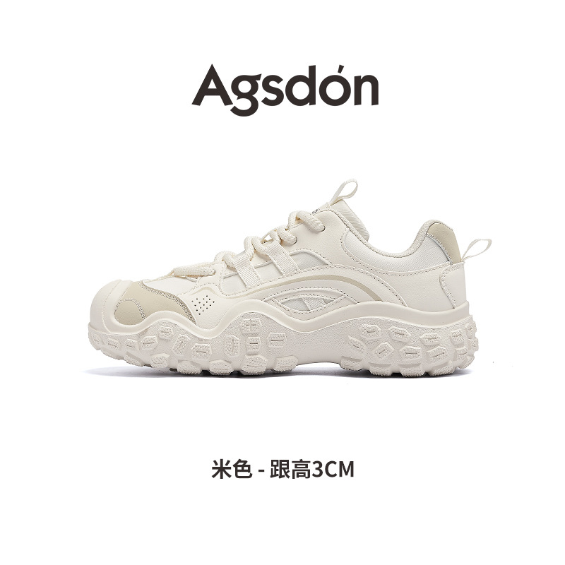 Augustion zapatos de senderismo mujer 2025 nuevo verano al aire libre ligero plataforma blanca casual zapatillas de deporte marea