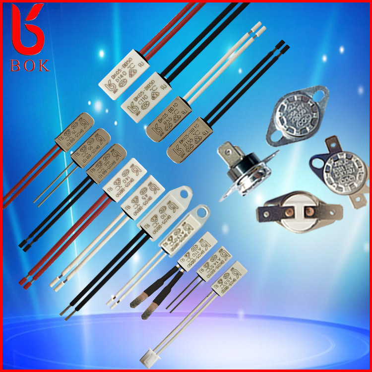 厂家定制温度传感器9700温控器5A铁壳50-130常开热保护器