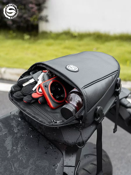 Star Knight Motorcycle Rear Seat Bag Waterproof Reflective Tail Bag Multifunctional Rainproof Storage Shoulder Bag for Motorcycles