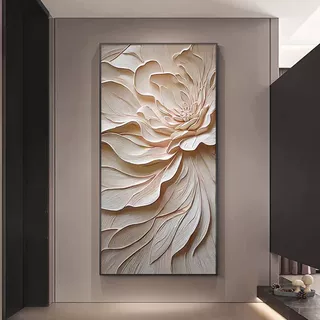 花卉入户玄关装饰画高级感客厅落地画沙发背景墙走廊过道晶瓷壁画