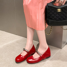 小众文艺风复古小个子内增高玛丽珍单鞋女2026春季新款圆头小红鞋