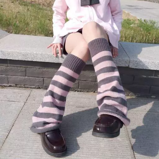 Вязаные чулочно-носочные гетры — мягкая вязка, one size fits all, осень