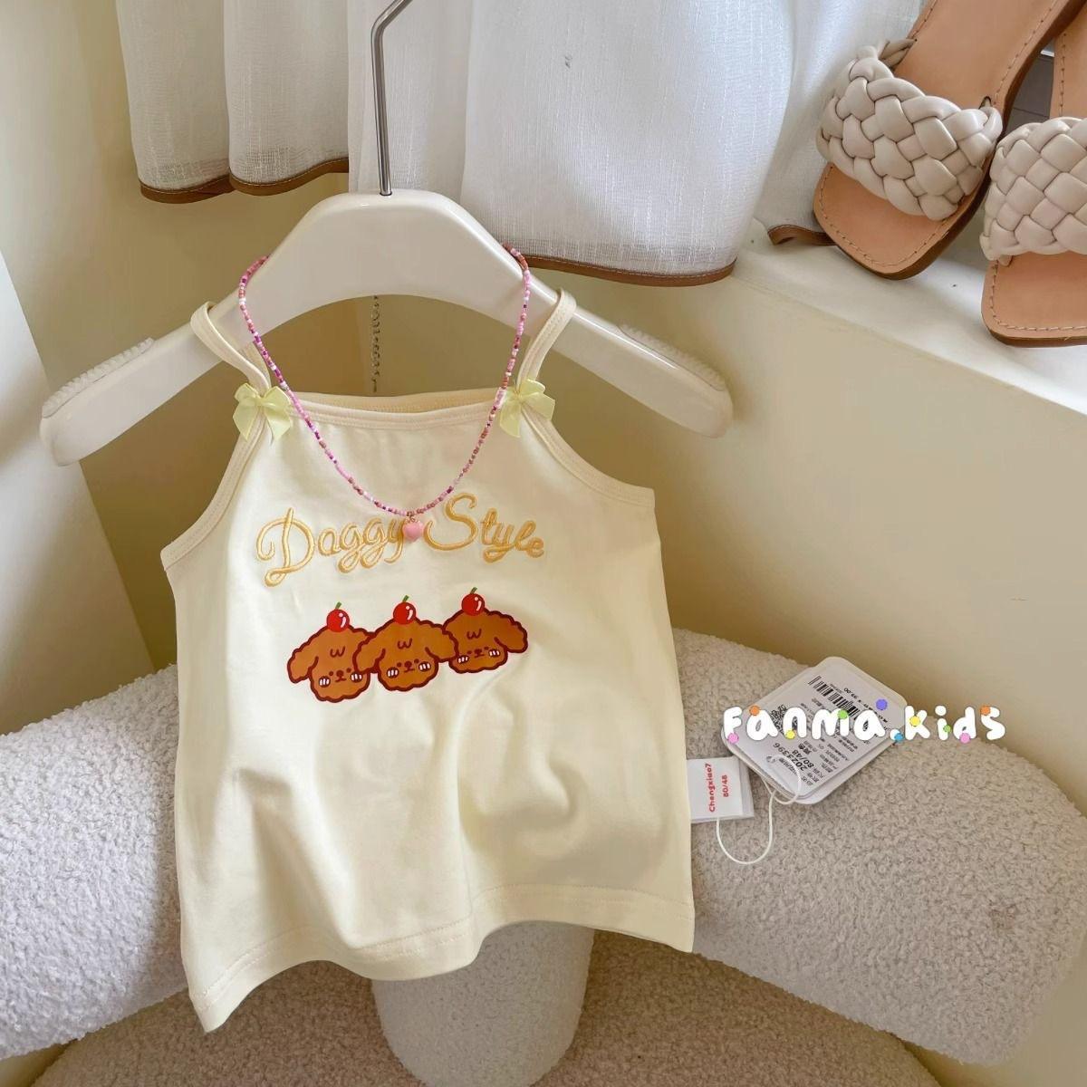 2025 nueva niñas lindas ropa de verano de aire extranjero para niños chaleco sin mangas delgado bebé chaleco de cabina universal