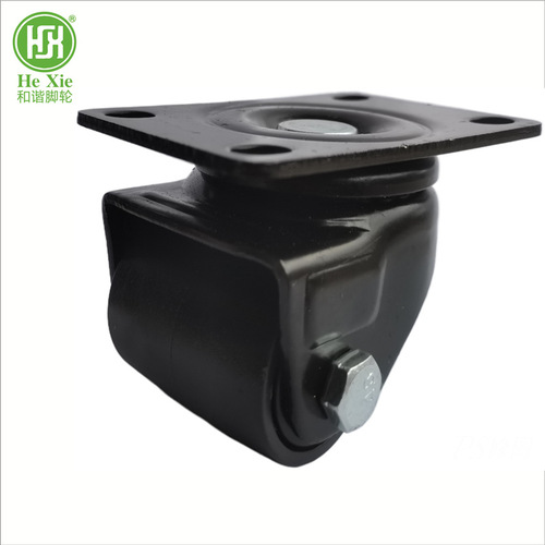 3-inch low-center dual-wheel castor with thickened and widened wheel face, 1-inch denim wheel; 2-inch low-center dual-row casters
