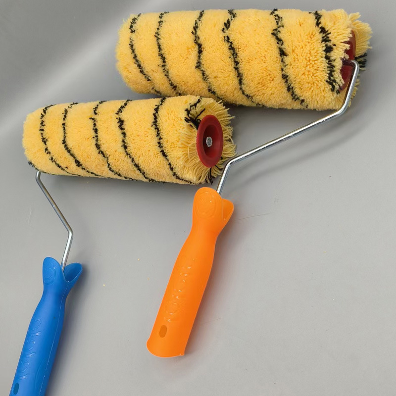 9 pulgadas gruesas cepillo de barril de pintura de látex de piel de tigre de comercio exterior cepillo de barril mezclado de algodón de pelo largo