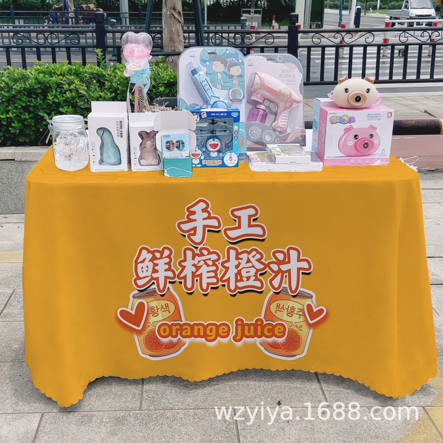 Mantel de jugo recién exprimido