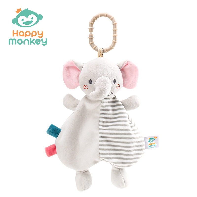 Juguete Colgante para Cuna Happymonkey, Toalla de Confort para Bebés de 0 a 1 Año, Juguete Masticable para Calmar el Sueño y la Educación Temprana