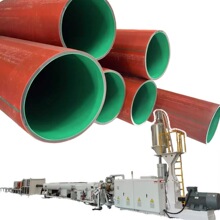 原厂制造供应PE管材生产设备固体塑料颗粒产出机械PE管机组生产线