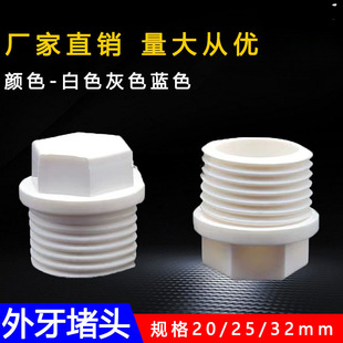 Pvc Pipe Connector with External Thread 20 25 32 1/2 Inch 3/4 Inch 1inch Plastic Plug