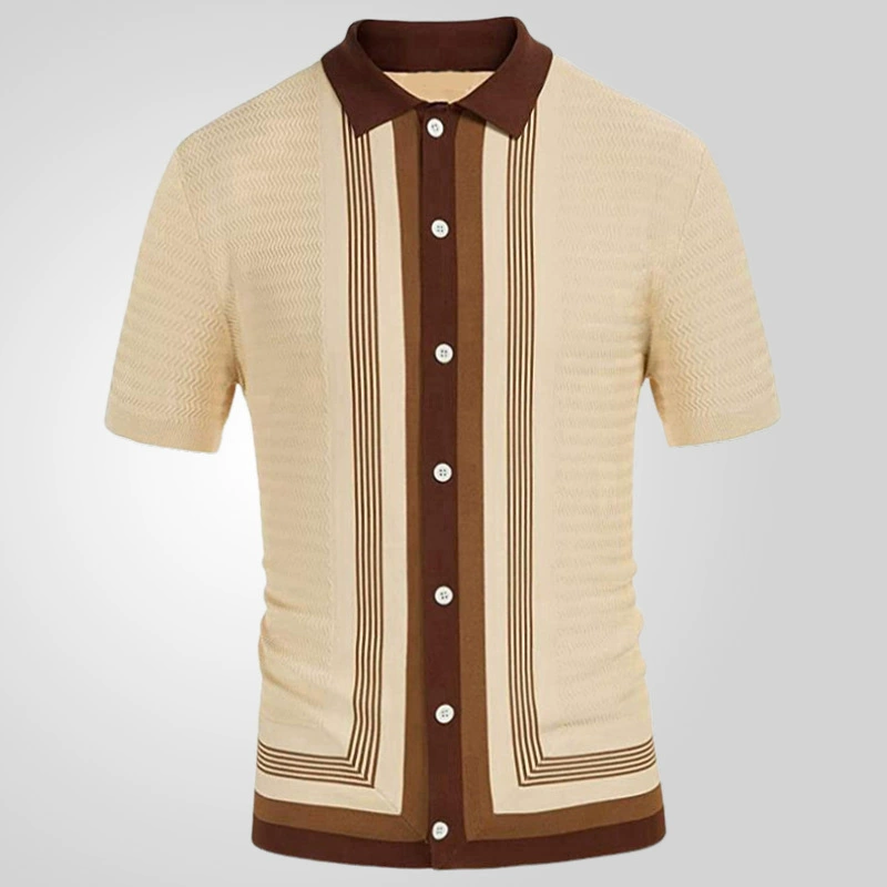 Summer knitted sweater, polo, Amazon, with short sleeve