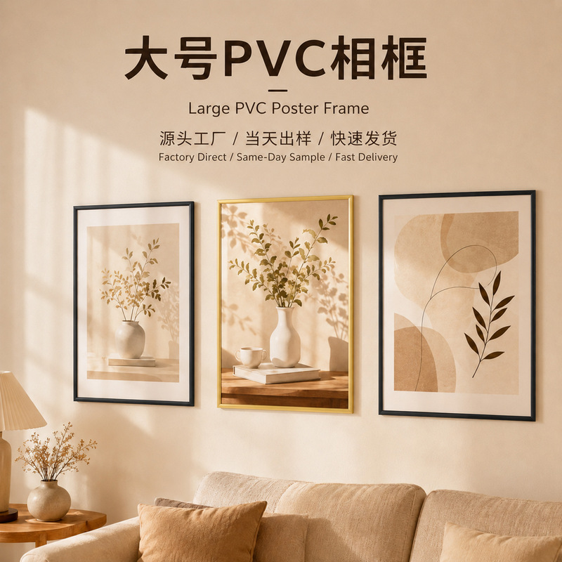 Large size PVC photo frame wholesale, indoor picture frame, minimalist and versatile, suitable for photo and poster framing, empty frame photo frame