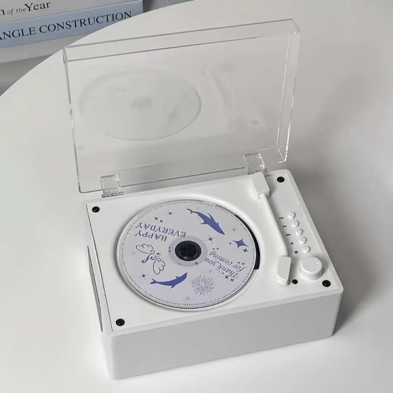 ポータブル充電cd機レトロbluetooth音楽ディスクプレーヤー家庭用プレゼントスピーカーのアルバムプレーヤー|undefined