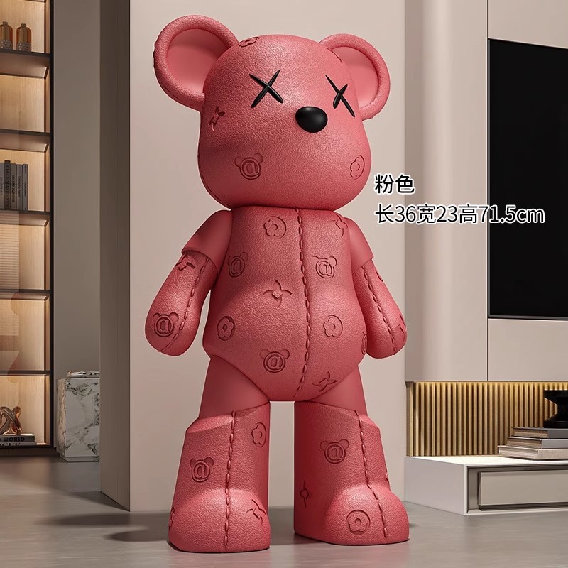 革の紋様の暴力的な熊の置物のリビングルームのテレビの棚のソファーの大型の着地の柔らかい装飾品の引っ越しの新居の贈り物|undefined