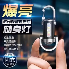 爆款多功能钥匙扣灯户外便携随身灯迷你应急led工作灯露营手电筒