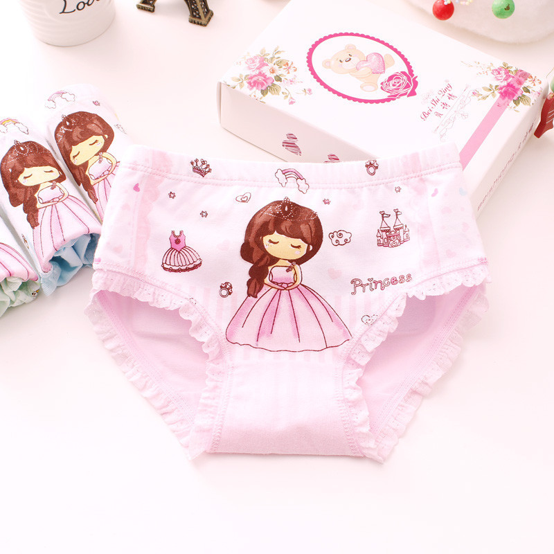 Ropa interior para niños, niñas, niños de mediana edad, lanzadera de algodón, calzoncillos de algodón, calzoncillos bóxer para niñas al por mayor